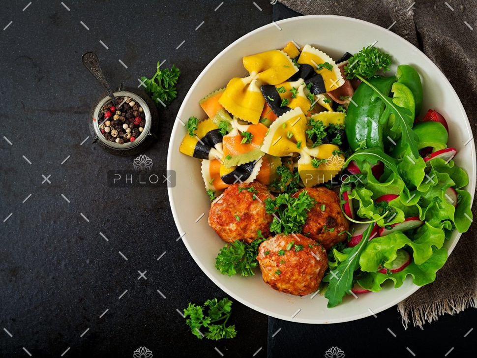 demo-attachment-6-farfalle-pasta-durum-wheat-with-baked-meatballs-PQBKRNX